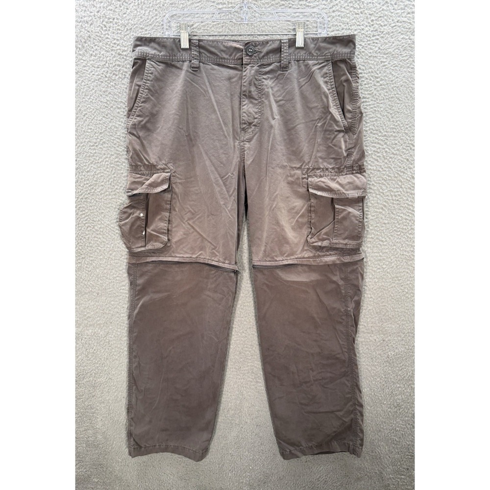 Vintage Sonoma Pants Mens 36x32 Gray Cargo Convertible‎ Grunge Skater Faded Y2K